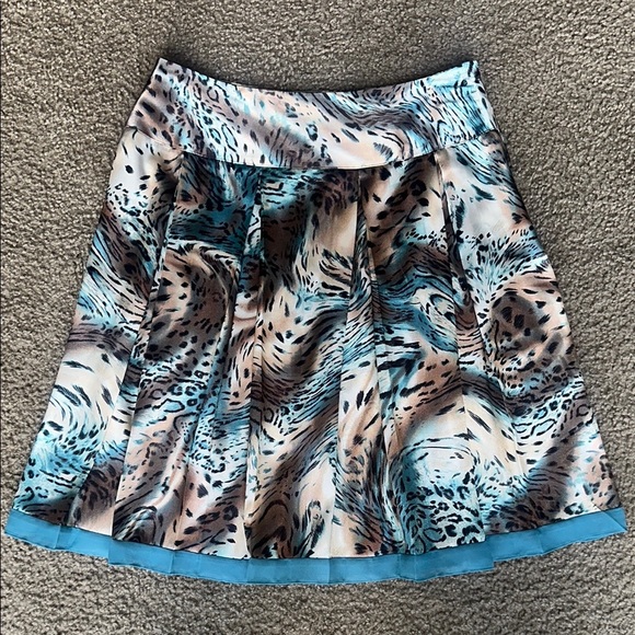 Blue and Black A-Line Skirt - Picture 1 of 3